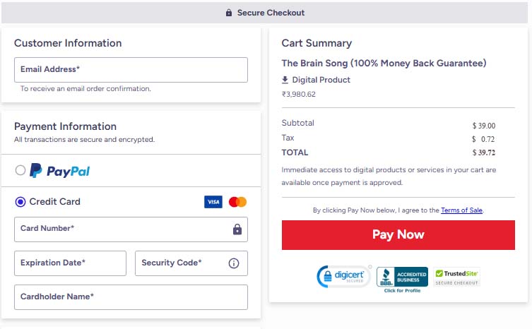 Secure Payment Gateway - 100% Secure Checkout with Credit Card and PayPal